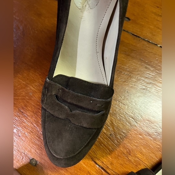 Calvin Klein brown suede lorrie high heel EUC y2k women’s 90s maryjane - Picture 6 of 6